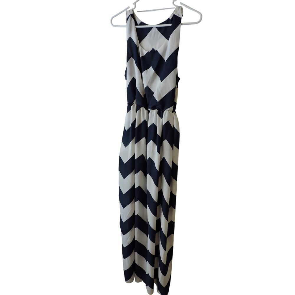 Sleeveless Chevron Maxi Dress Size S-M